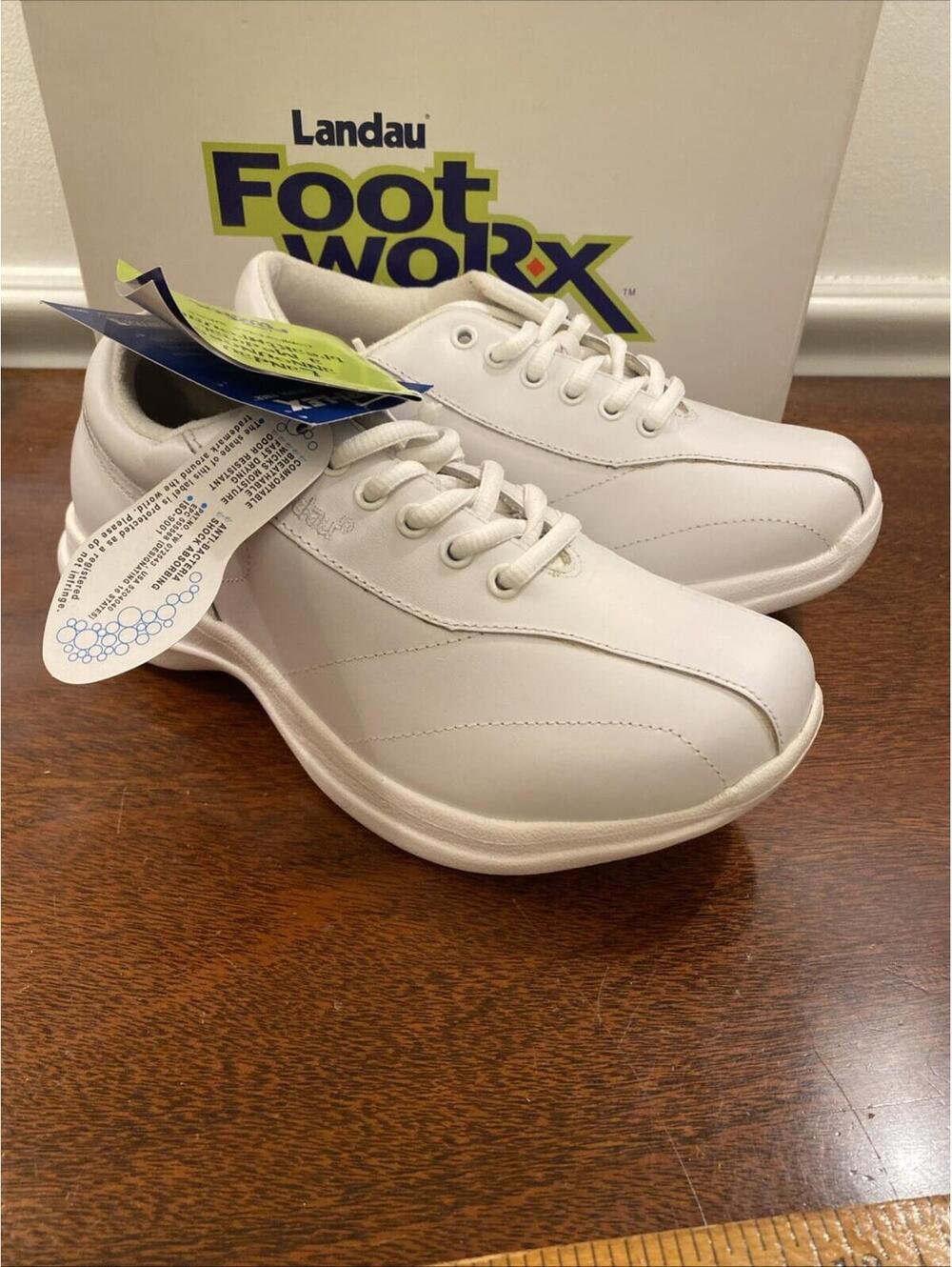 Landau Foot Wear RX White Lace Up Nursing Comfort Shoes Size 7 Women’s